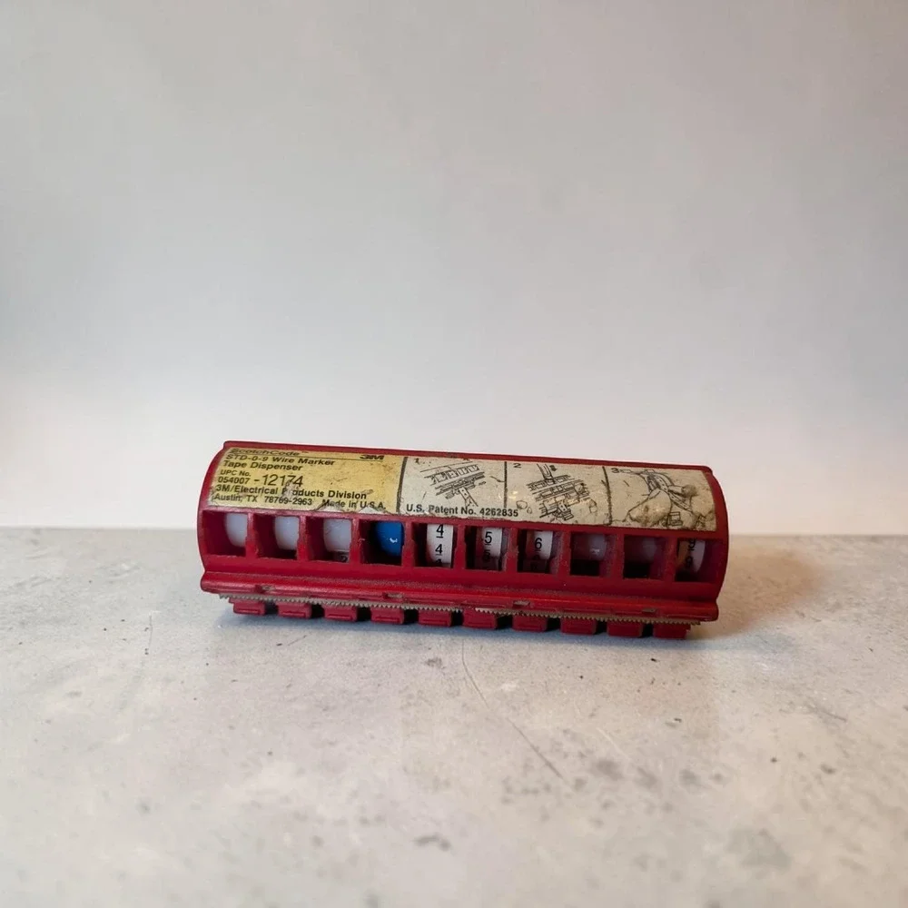3M Scotch Code STD-0-9 Wire‎ Marker Tape Dispenser